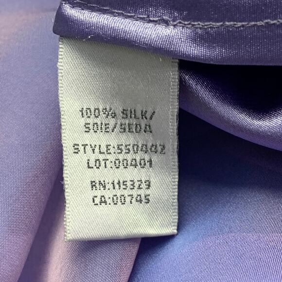 BADGLEY MISCHKA Size S Purple Lilac Silk Iridescent Halter Evening Gown - Picture 12 of 13